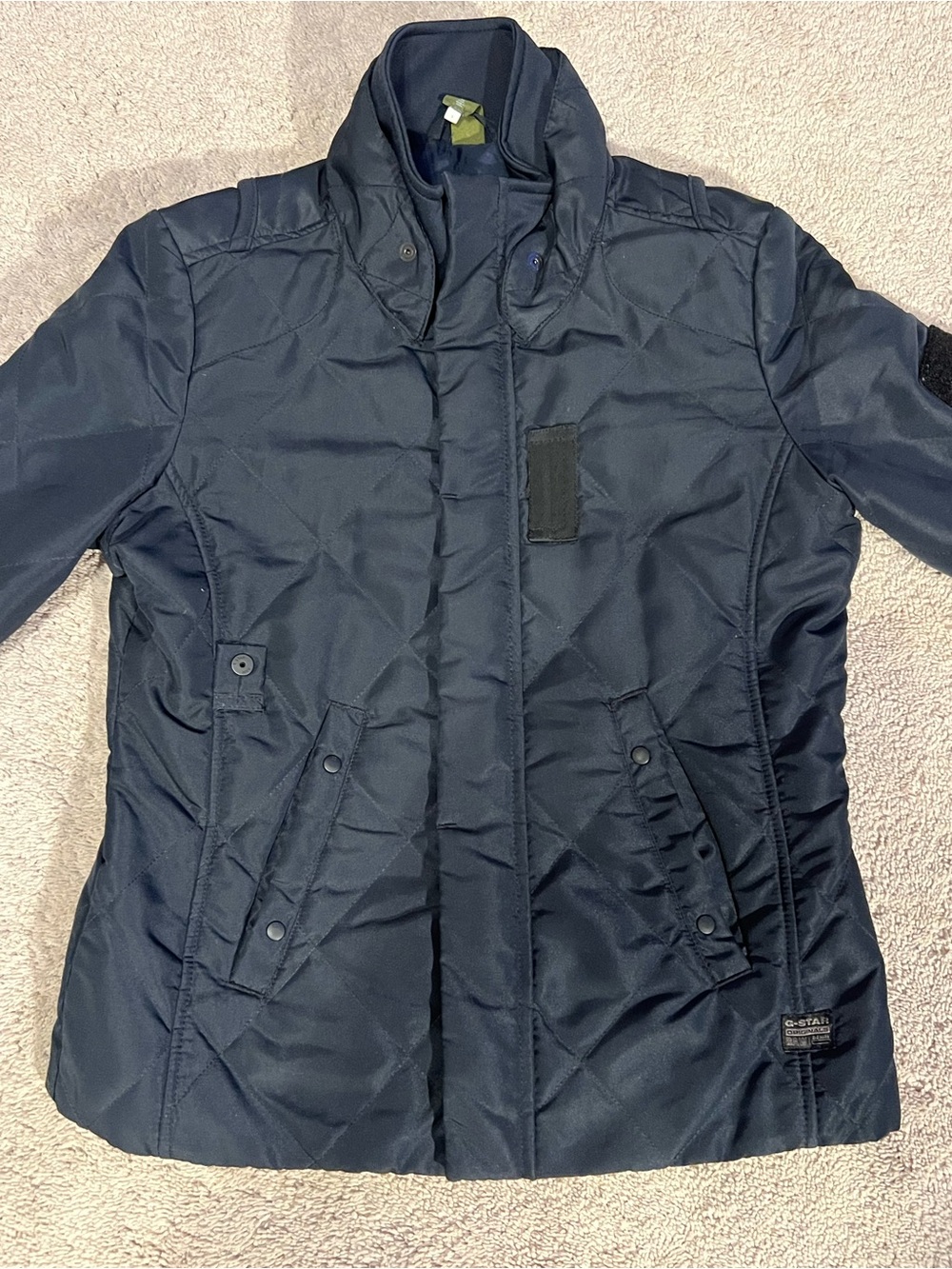 G-Star Navy Quilted Jacket - Avity Keaton